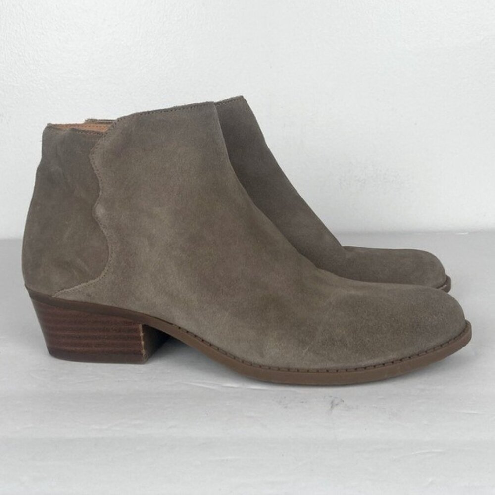 Crown Vintage Beatrix Women's Ankle Boots Size 8 M Suede Gray Preppy Boho‎